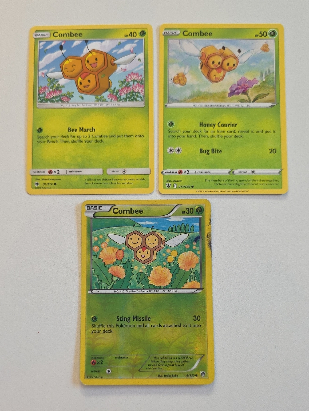 Pokemon Combee Cards